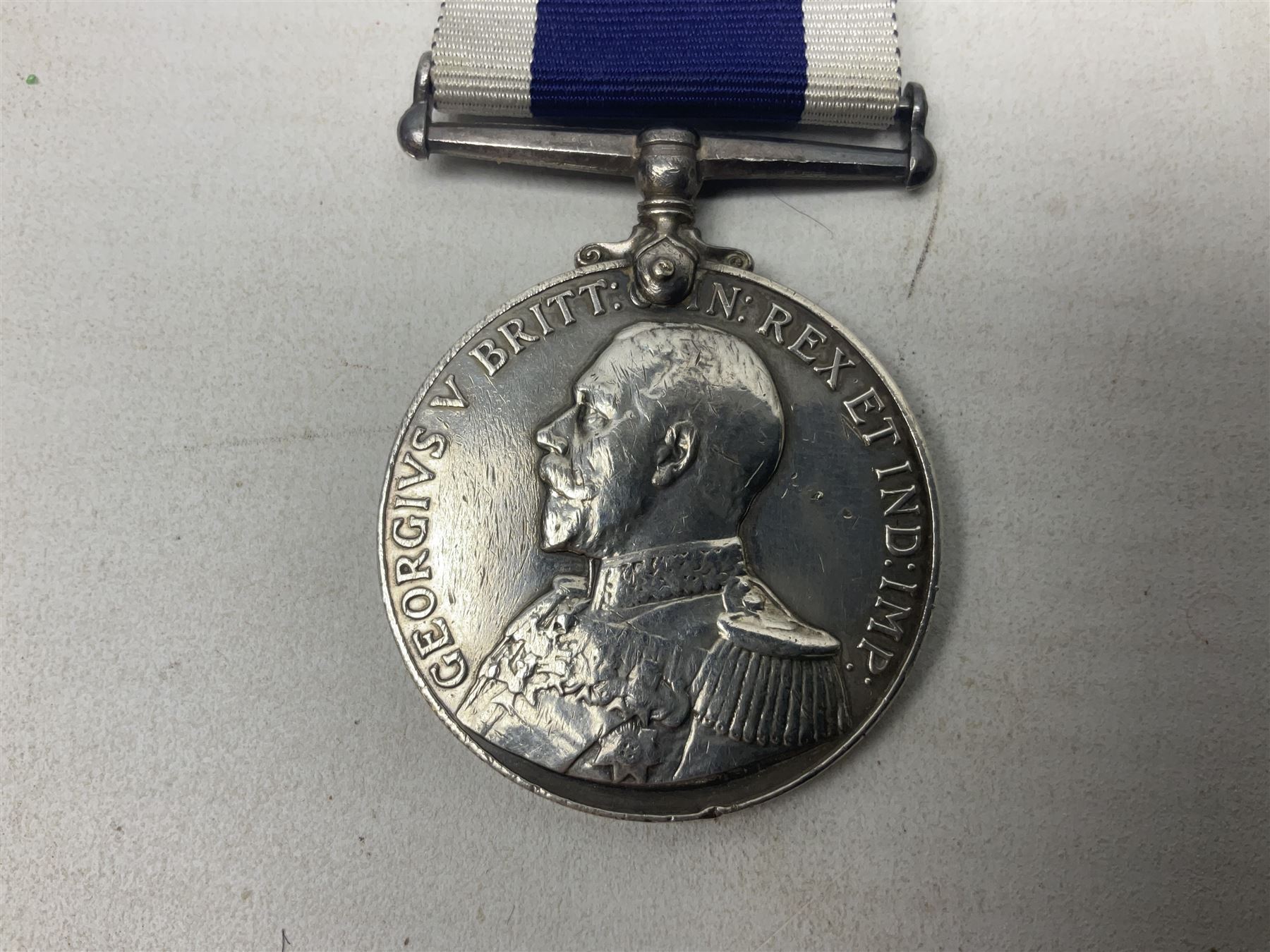 George V Naval long Service and Good Conduct Medal awarded to M.36831 W. Cox R.P.O. H.M.S. Vivid; wi - Image 4 of 8