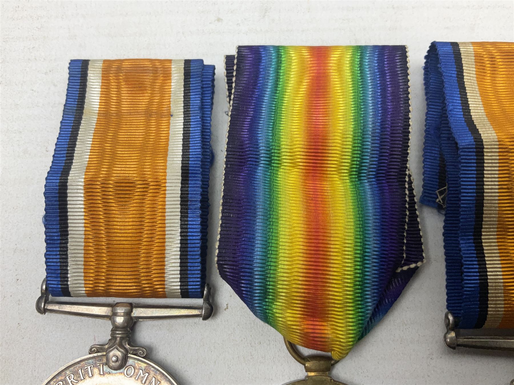 Family group of five WW1 medals for the East Yorkshire regiment comprising trio of 1914-15 Star - Image 3 of 13