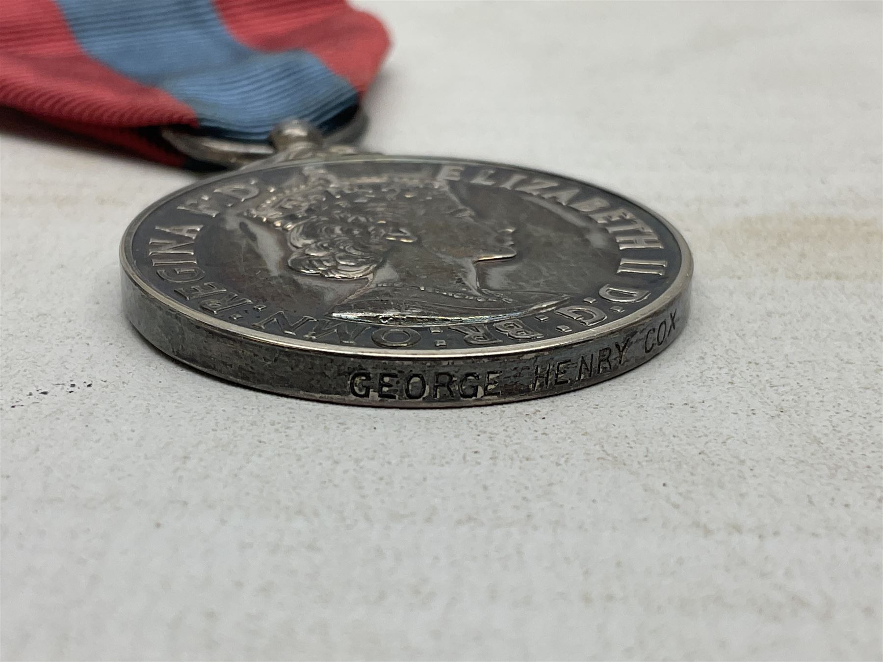 Elizabeth II Africa General Service Medal with Kenya clasp awarded to 22995278 Spr. D. Penrose R.E.; - Image 6 of 7