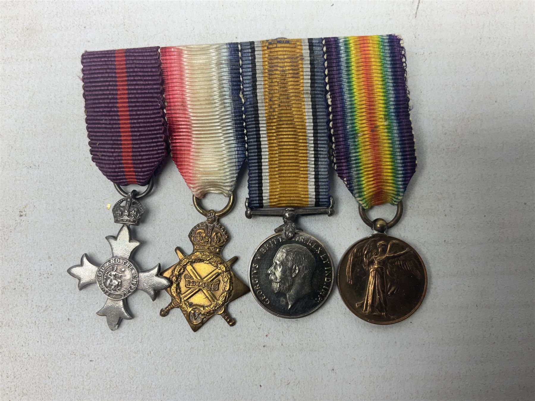 George V Military Cross miniature group of six medals comprising MC - Image 5 of 7