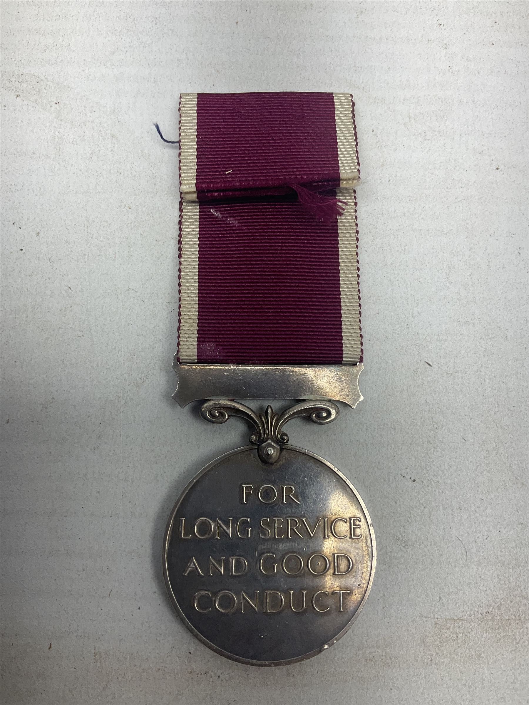 George VI Long Service and Good Conduct Medal with 'Regular Army' suspender awarded to Lieut. J. Rei - Image 2 of 6