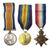 WW1 group of three medals comprising British War Medal