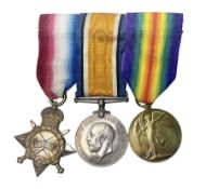 WW1 group of three medals comprising British War Medal