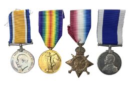 WW1 Naval group of four medals comprising British War Medal