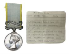 Victoria British Army Crimea medal with Sebastopol clasp regimentally impressed to (4239) Gunner Edw