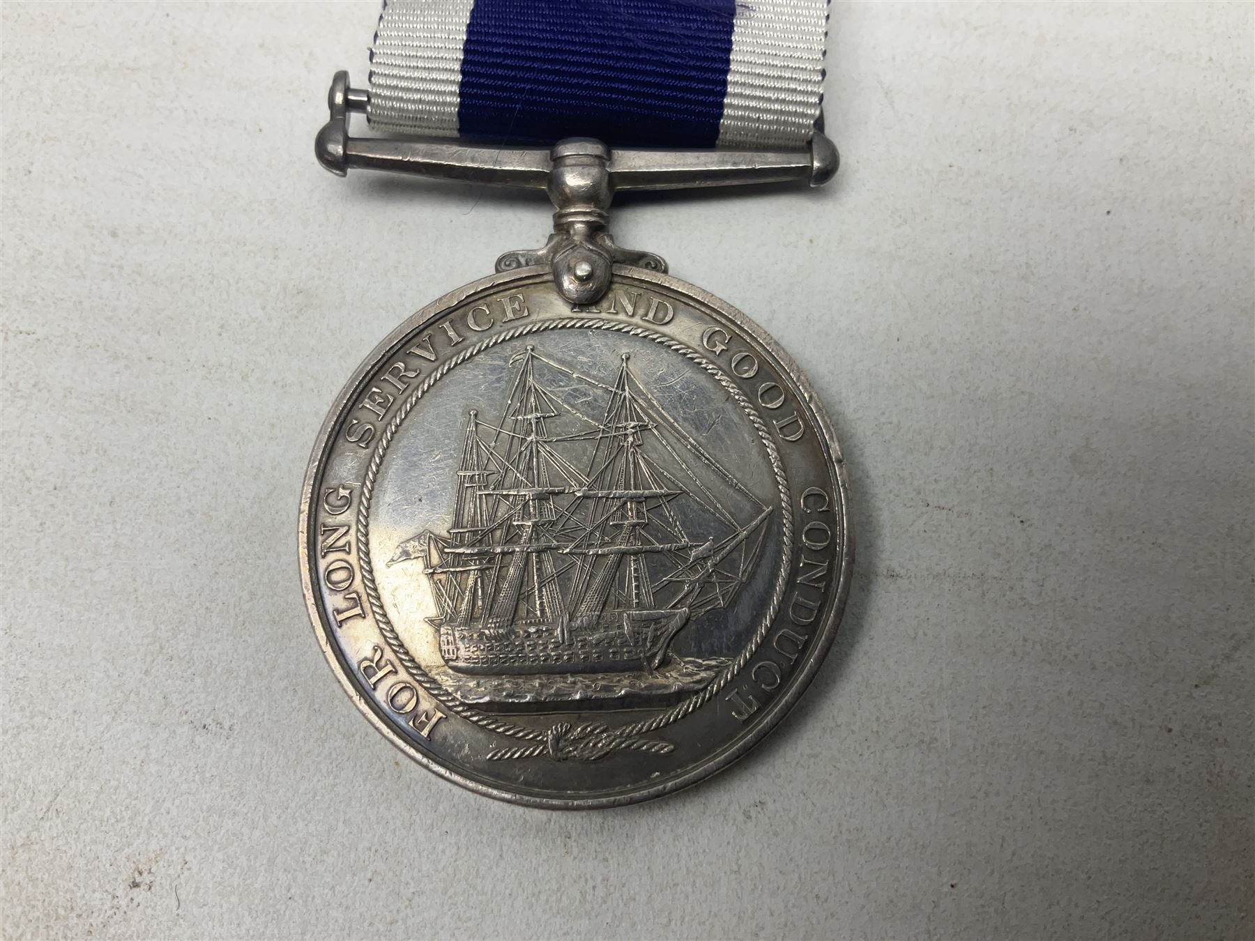 George V Naval long Service and Good Conduct Medal awarded to M.36831 W. Cox R.P.O. H.M.S. Vivid; wi - Image 5 of 8