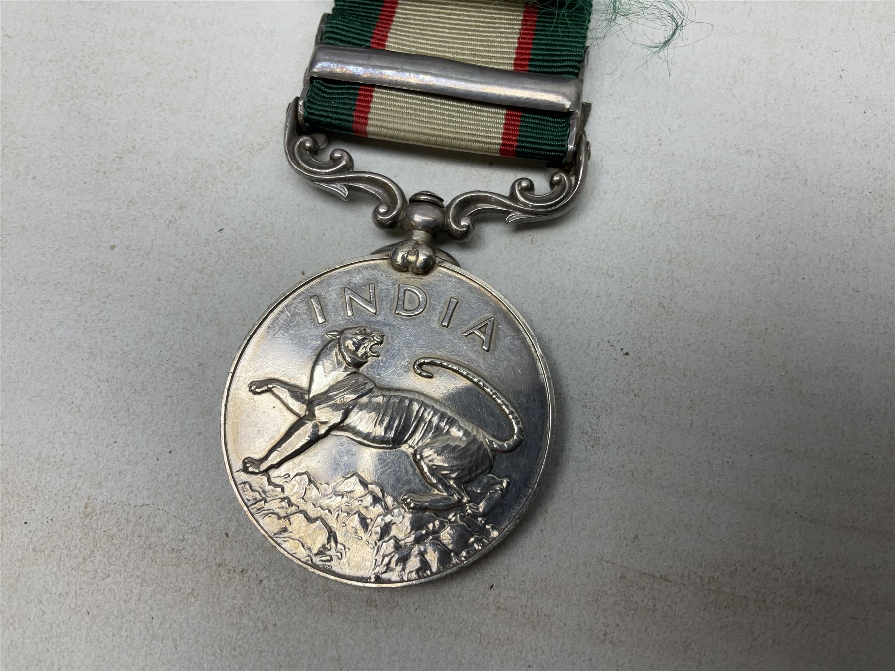 George VI India General Service Medal with North West Frontier 1936-37 clasp awarded to Bearer Khan - Image 6 of 8