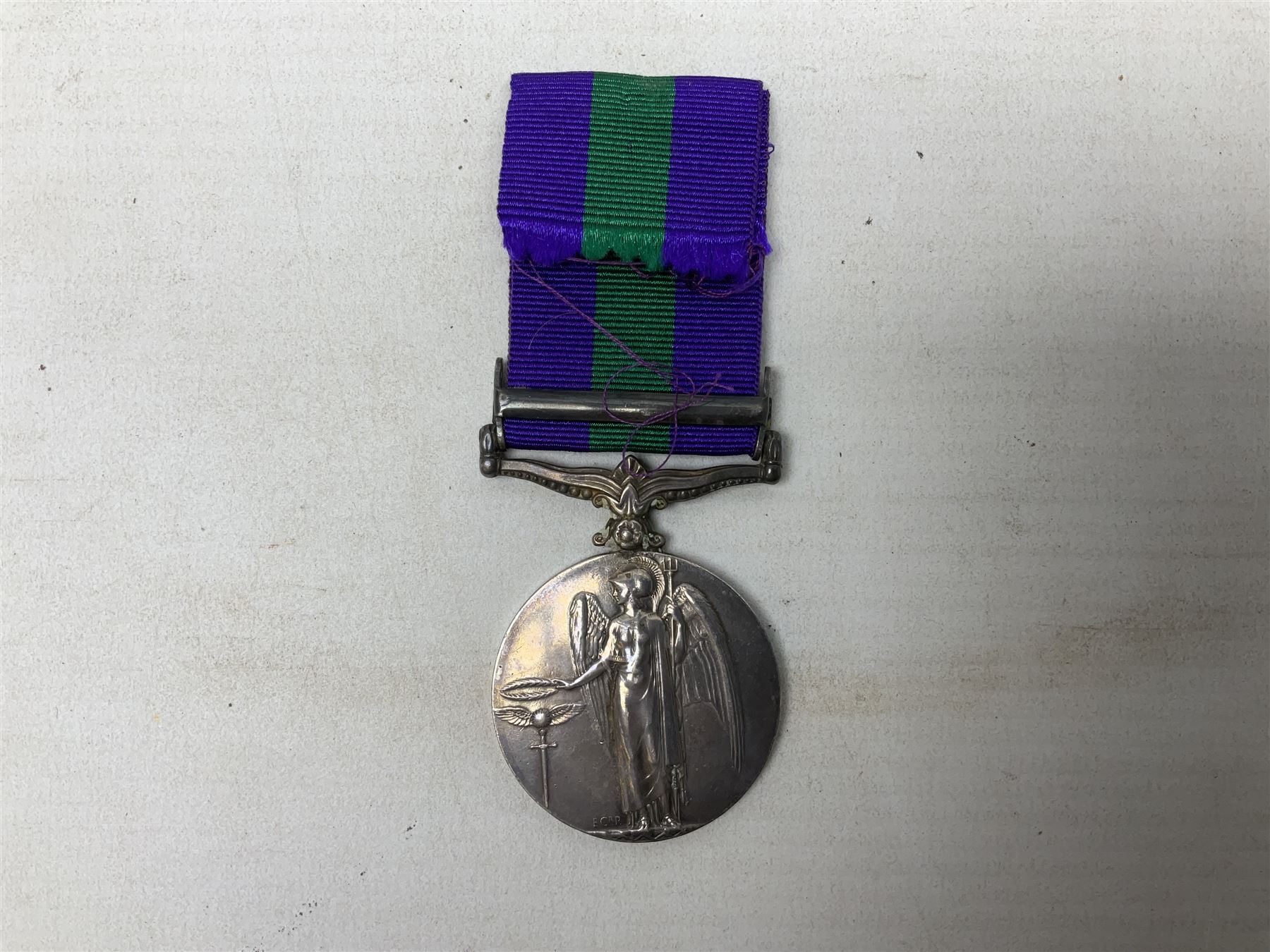 George V General Service Medal with Iraq clasp awarded to 280988 Dvr. T. Smith R.A.; with ribbon - Image 3 of 8