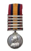 Queens South Africa medal with five clasps for South Africa 1902/1901