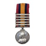 Queens South Africa medal with five clasps for South Africa 1902/1901