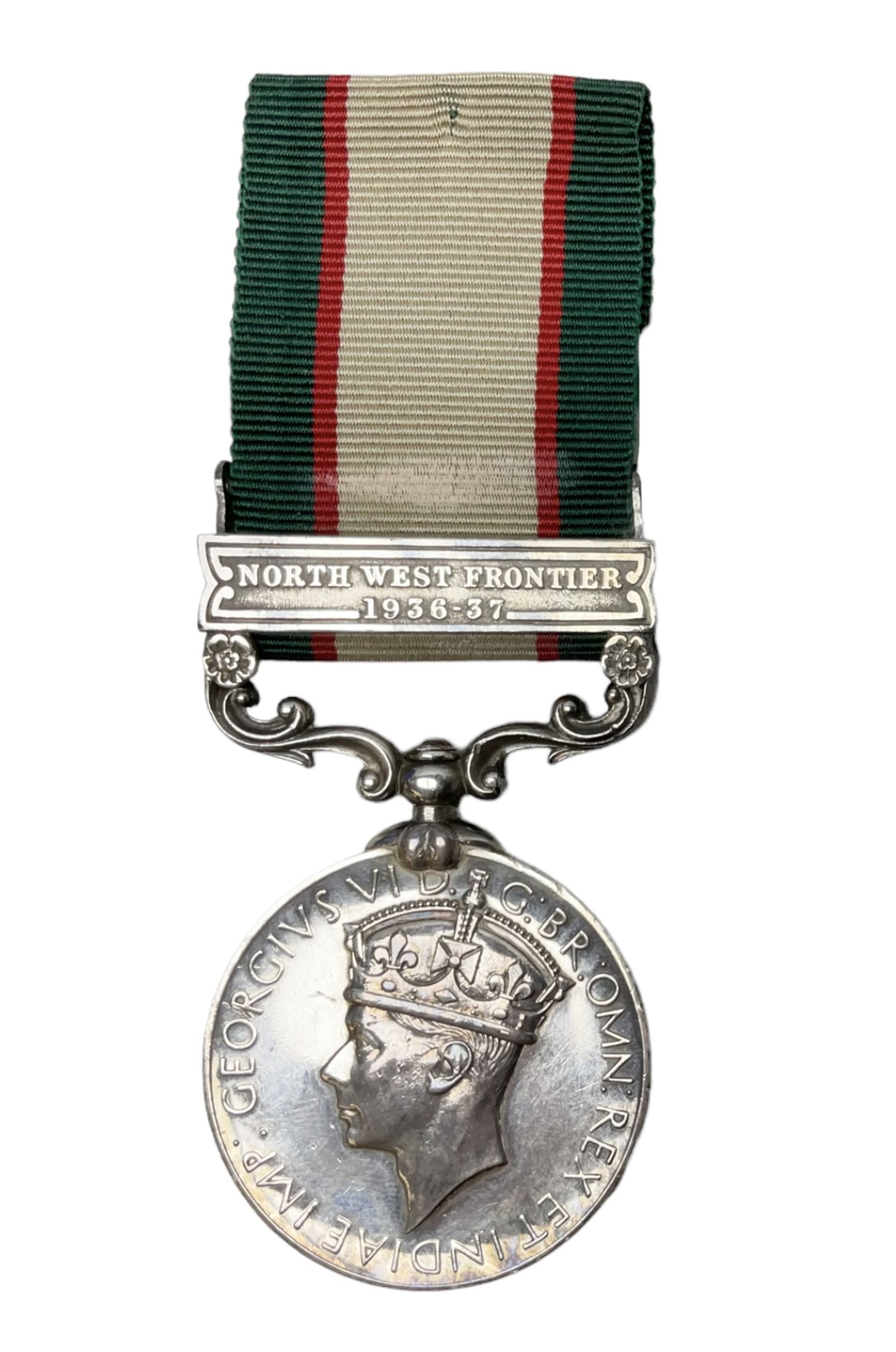 George VI India General Service Medal with North West Frontier 1936-37 clasp awarded to Bearer Khan