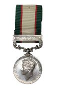 George VI India General Service Medal with North West Frontier 1936-37 clasp awarded to Bearer Khan