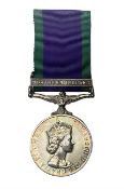 Elizabeth II General Service Medal with Northern Ireland clasp awarded to 24197417 Pte. S.P. Moylan