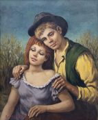Anatole Soungouroff (Russian/French 1911-1982): Portrait of a Young Couple