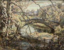 Percy Hague Jowett (British 1882-1955): 'Rothay Bridge Ambleside'