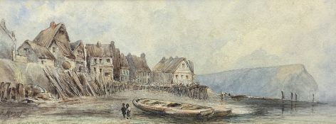 Paul Marny (French/British 1829-1914): Staithes Waterfront