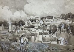 Owen Bowen (Staithes Group 1873-1967): Bramham Village near Leeds