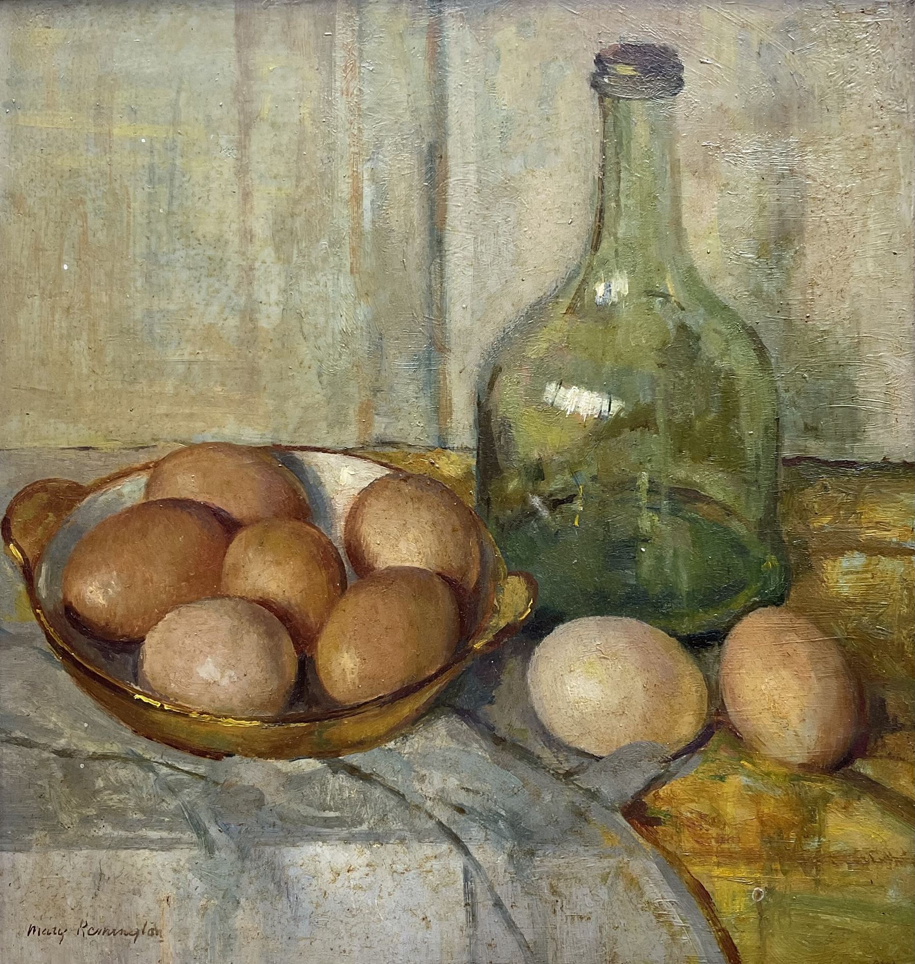 Mary Remington (British 1910-2003): Still Life of Eggs on a Table