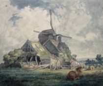 Thomas Girtin (British 1775-1802): The Old Mill - 'A View in Essex'