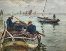 Robert Jobling (Staithes Group 1841-1923): 'The Fishermen'