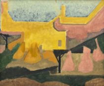 Josselin Reginald Courtenay Bodley (British 1893-1974): Abstract Harvest Landscape