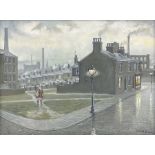 Steven Scholes (Northern British 1952-): 'The Old Gas Lamp 1962'