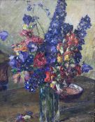 French School (Early 20th century): Still Life of Flowers in a Glass Vase