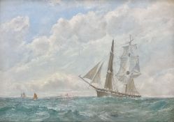 Walter C Grimes (British mid 20th century): Sailing Ships at Sea