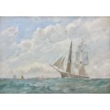 Walter C Grimes (British mid 20th century): Sailing Ships at Sea