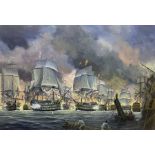 John Cooper (British 1942-): 'HMS Victory at the Battle of Trafalgar'