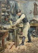 Albert George Stevens (Staithes Group 1863-1925): The Young Carpenter