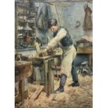 Albert George Stevens (Staithes Group 1863-1925): The Young Carpenter