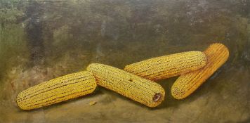 Alfred Montgomery (American 1857-1922): Still Life of Corn on the Cob