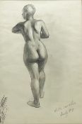 Anne Isabella Brooke (British 1916-2002): Female Nude Life Study