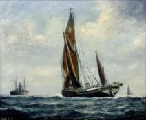 Jack Rigg (British 1927-): 'Kitty' - A Thames Barge