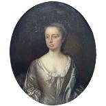 English School (Early 18th century): Portrait of a Lady in a Silk Gown