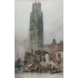 Paul Marny (French/British 1829-1914): St Botolph's Church (Boston Stump) Lincolnshire