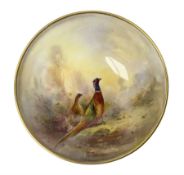 1938 Royal Worcester circular pedestal pin dish