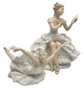 Two Wallendorf figures of ballerinas