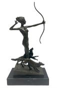 Art Deco style bronze of Artemis