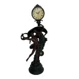 Decorative contemporary �Mystery Clock� with battery operated quartz movement
