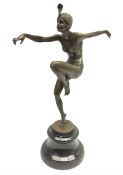 Art Deco style bronze figure of a dancer