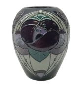 Moorcroft Rennie Rose pattern vase of ovoid form