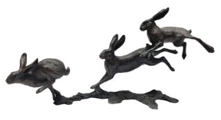 Michael Simpson: bronze Small Hares Running