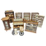 Collection of dolls house bakery and cake shop furniture and produce