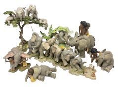 Seven Tuskers elephant figure groups