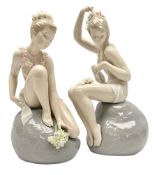 Two Lladro Nymph figures
