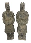 Pair of terracotta warriors