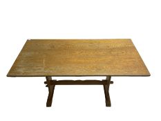 Mid-20th century rectangular oak dining table