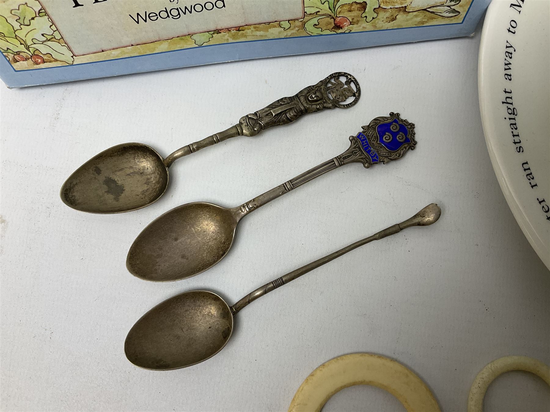 Silver enamel Whitby souvenir spoon - Image 2 of 7